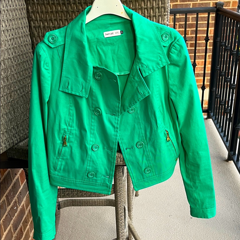Green Double-Breasted Jacket